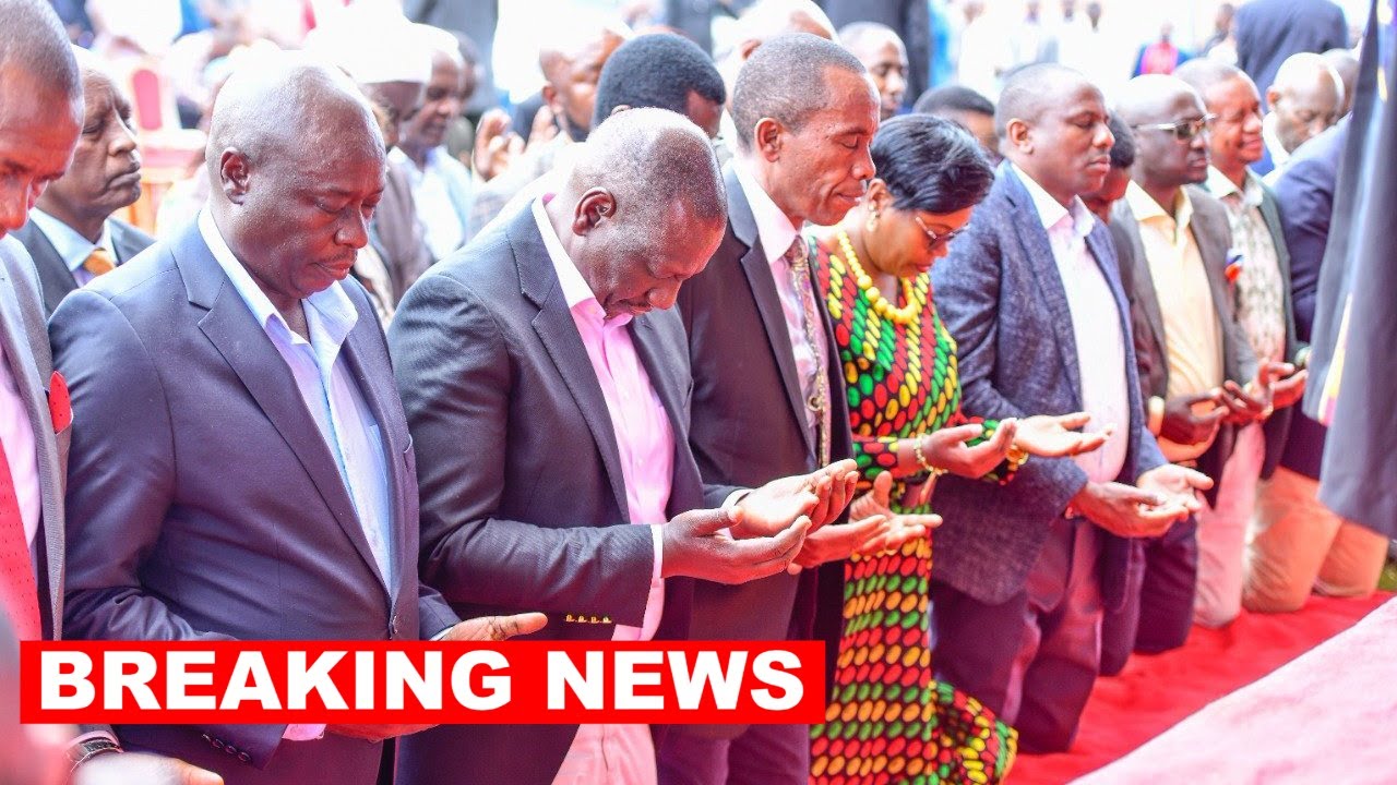 LIVE: DP Gachagua and other leaders in Nyeri attending Burial Service of Archbishop  Amos Mathenge