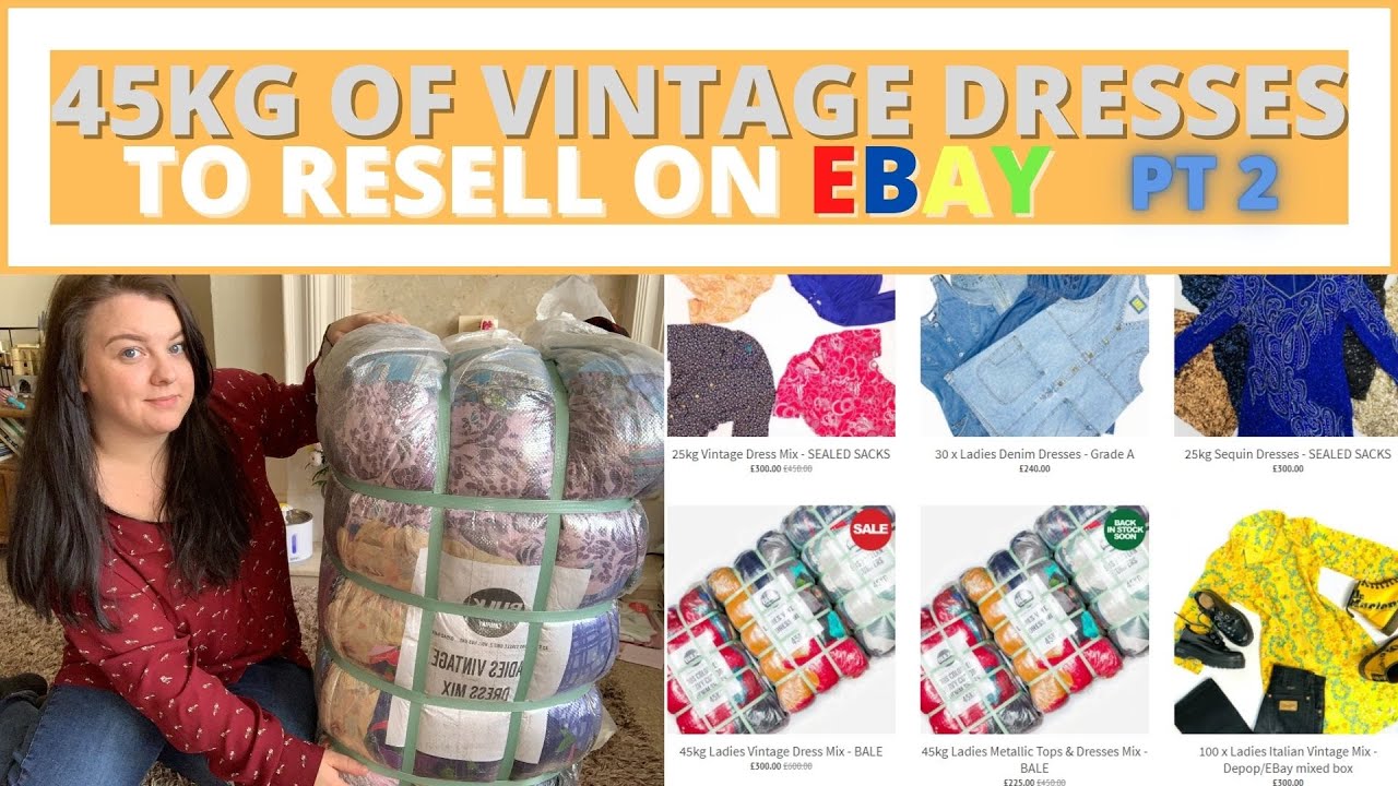 Bulk Vintage Wholesale 45kg Vintage Dress Mix Unboxing To Sell On Ebay Part 2 | Ebay Reseller UK