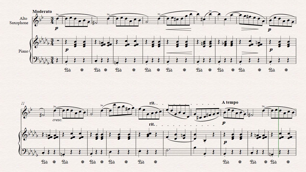 Chopin, Waltz op. 69, No2, Saxophone