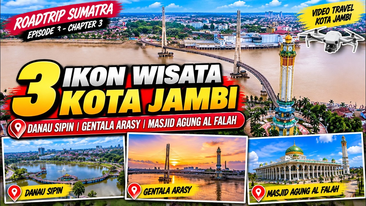 Review Wisata Kota Jambi Danau Sipi, Gentala Arasy, Mesjid Al Falah|Roadtrip Sumatra Eps 3 Chapter 3