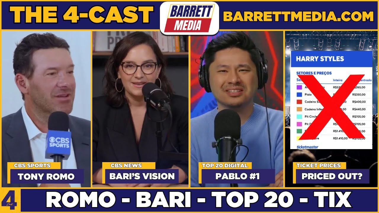 Reaction to Bari Weiss, Tony Romo, Rising Ticket Prices & Sports Digital's Top 20 Shows | The 4-Cast