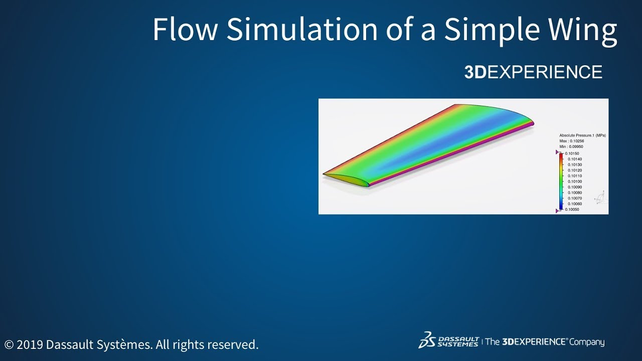 Flow Simulation on a Simple Wing in 3DEXPERIENCE