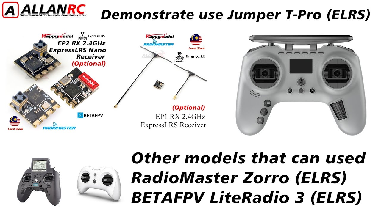 Tutorial Jumper T-Pro Bind Happymodel Radiomaster Betafpv ExpressLRS (ELRS)EP1/EP2 RX Nano Receiver