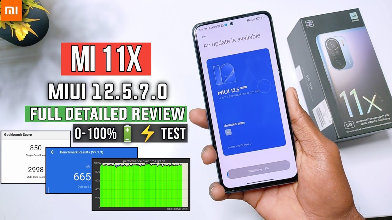 Mi 11X MIUI 12.5.7.0 Full Detailed Review | Antutu Geekbench Throttling  Overnight Battery Drain