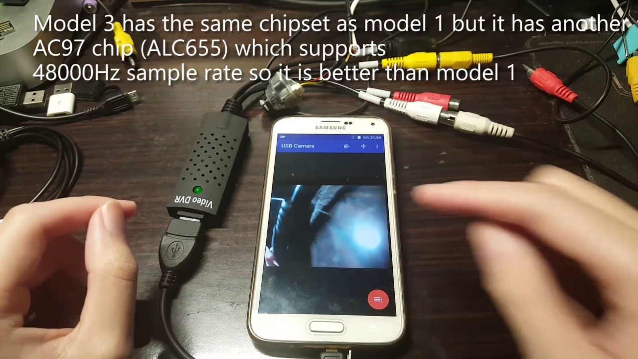 How to use EasyCap and USB WebCam  on Android device via USB Camera App
