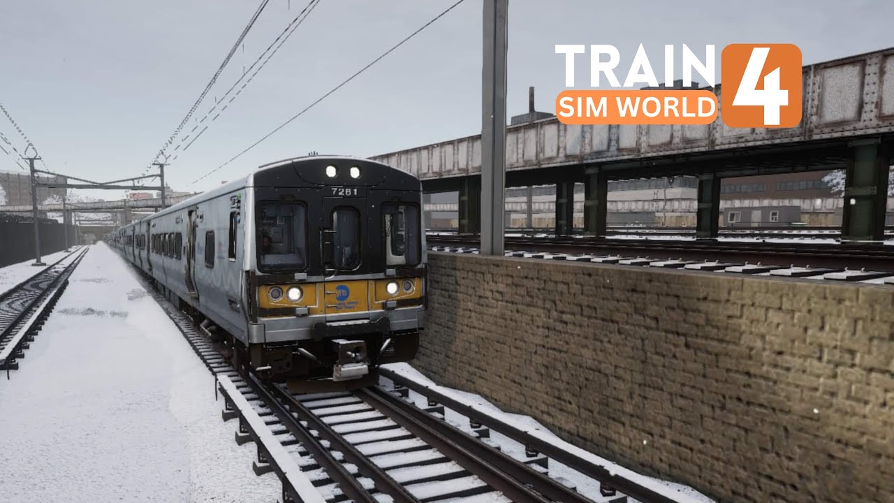 Train Sim World 4 LIRR M7 New York Penn - Ronkonkoma in Snow (No Commentary)