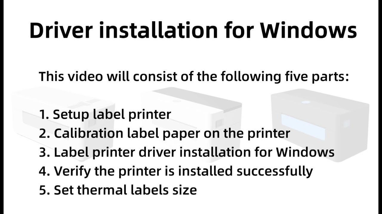 Windows Driver Tutorial-HIROBOT 4B-2054N Bluetooth+USB Thermal Label Printer Driver Installation