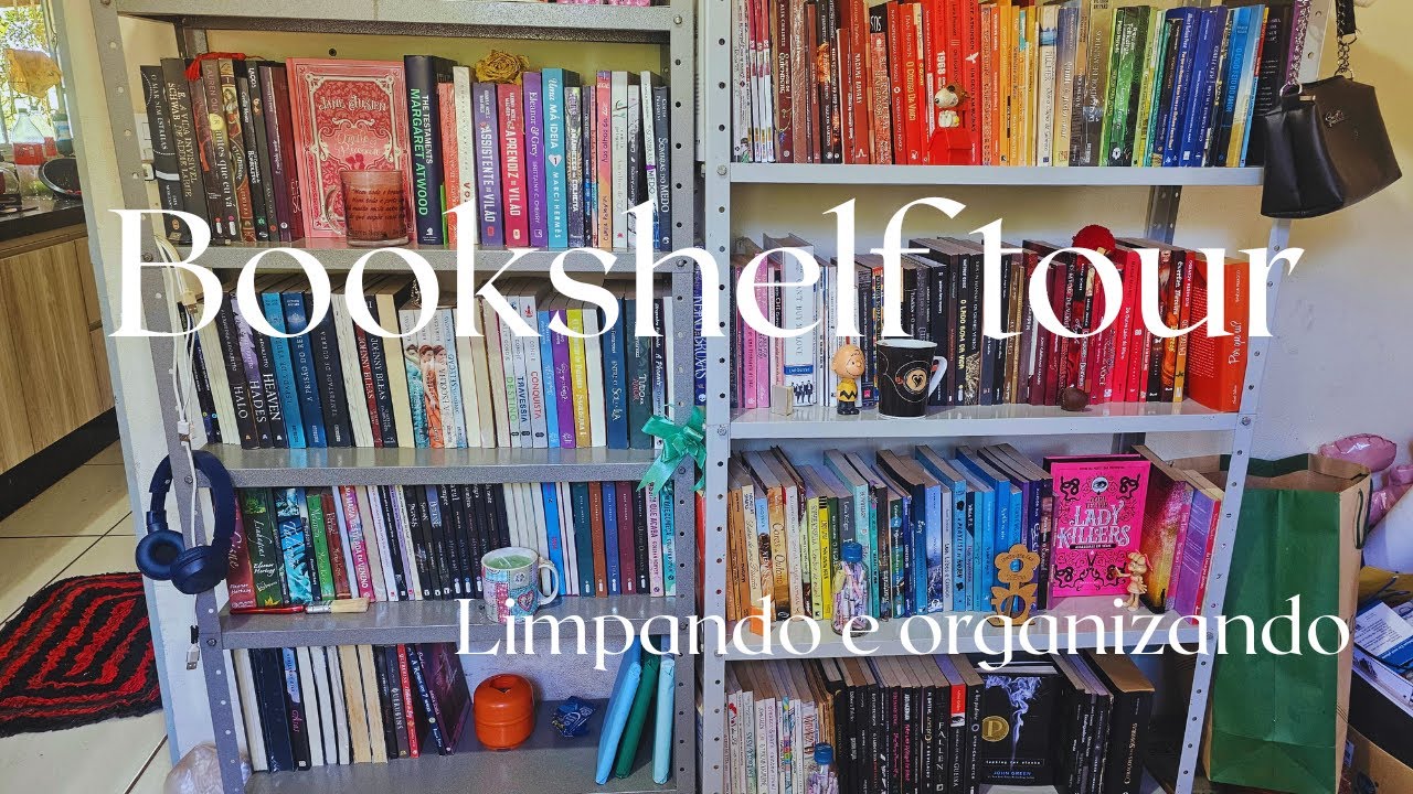 Dia de limpeza e organização | Bookshelf tour