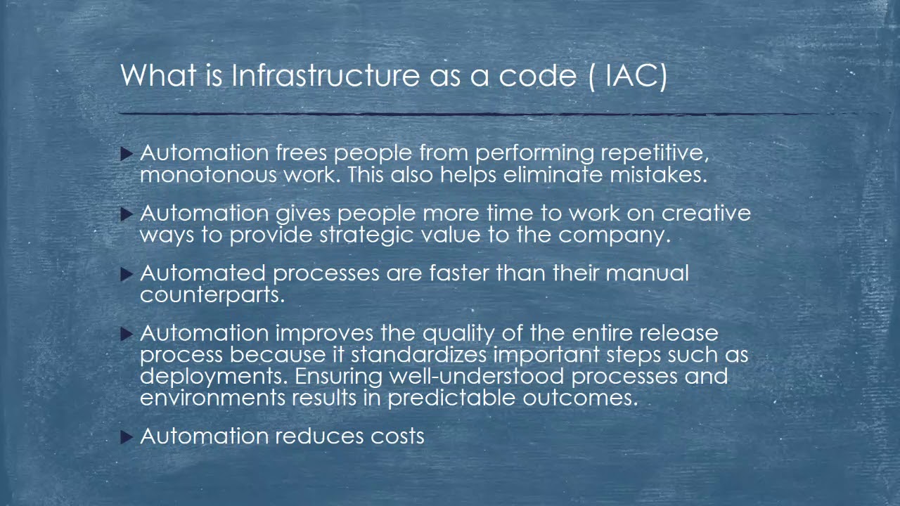What is infrastructure as a code