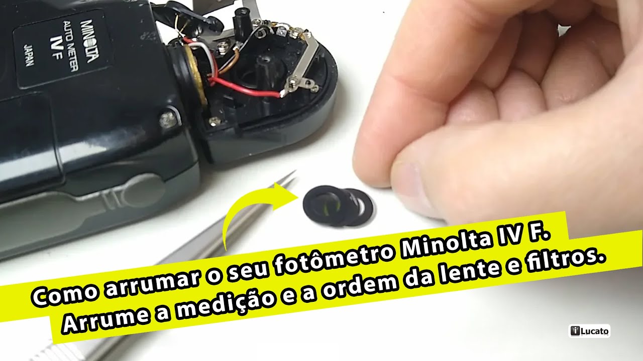 Segredo revelado! Como arrumar fotômetro Minolta IV F – Arrume a Medição e ordem da lente e filtros.