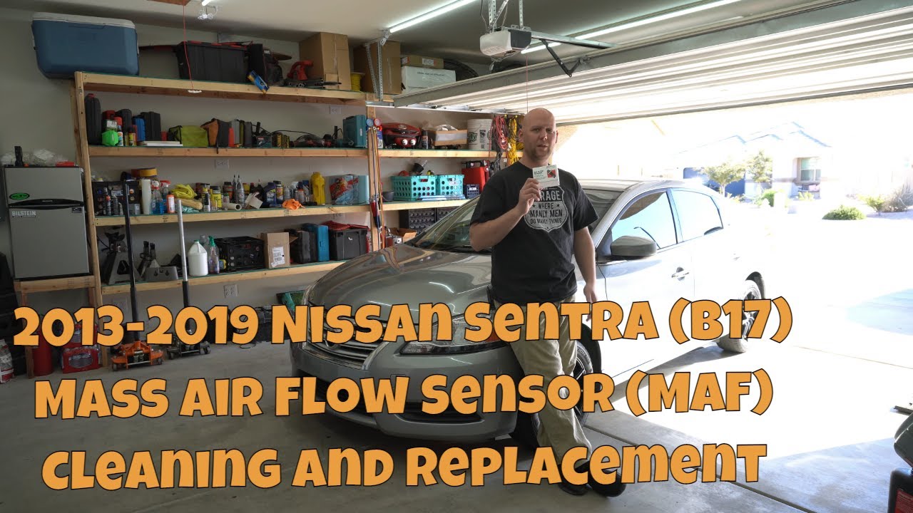 Очистка и замена датчика массового расхода воздуха (MAF) для Nissan Sentra B17 (2013–2019 гг.), р...
