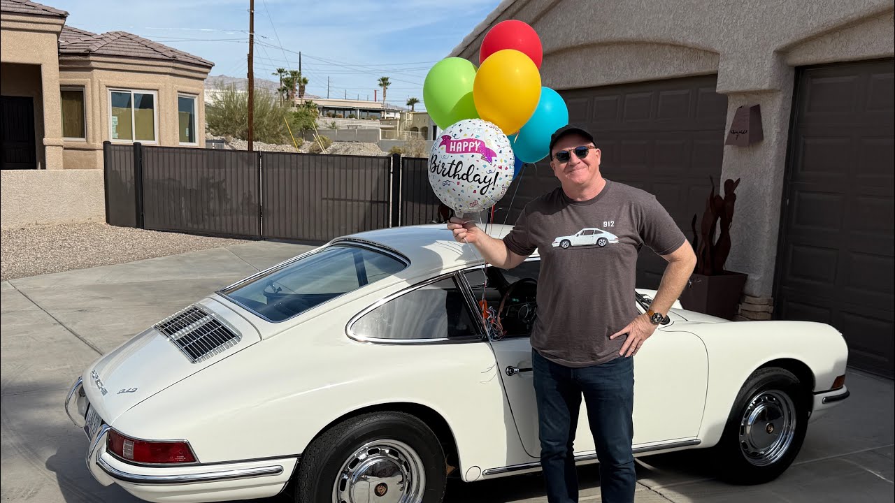 1966 Porsche 912 Gary  flys into Lake Havasu to Check out the 912! Birthday Big Reveal