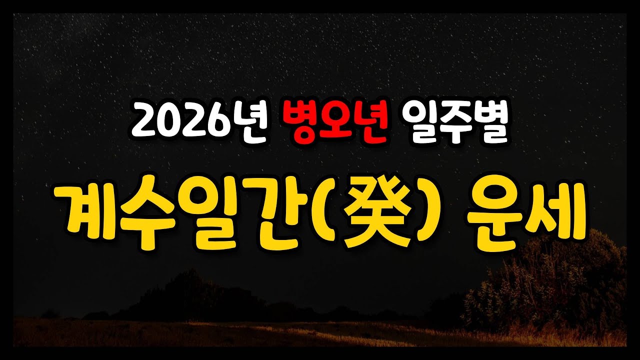 병오년) 계수일간 운세 심층분석