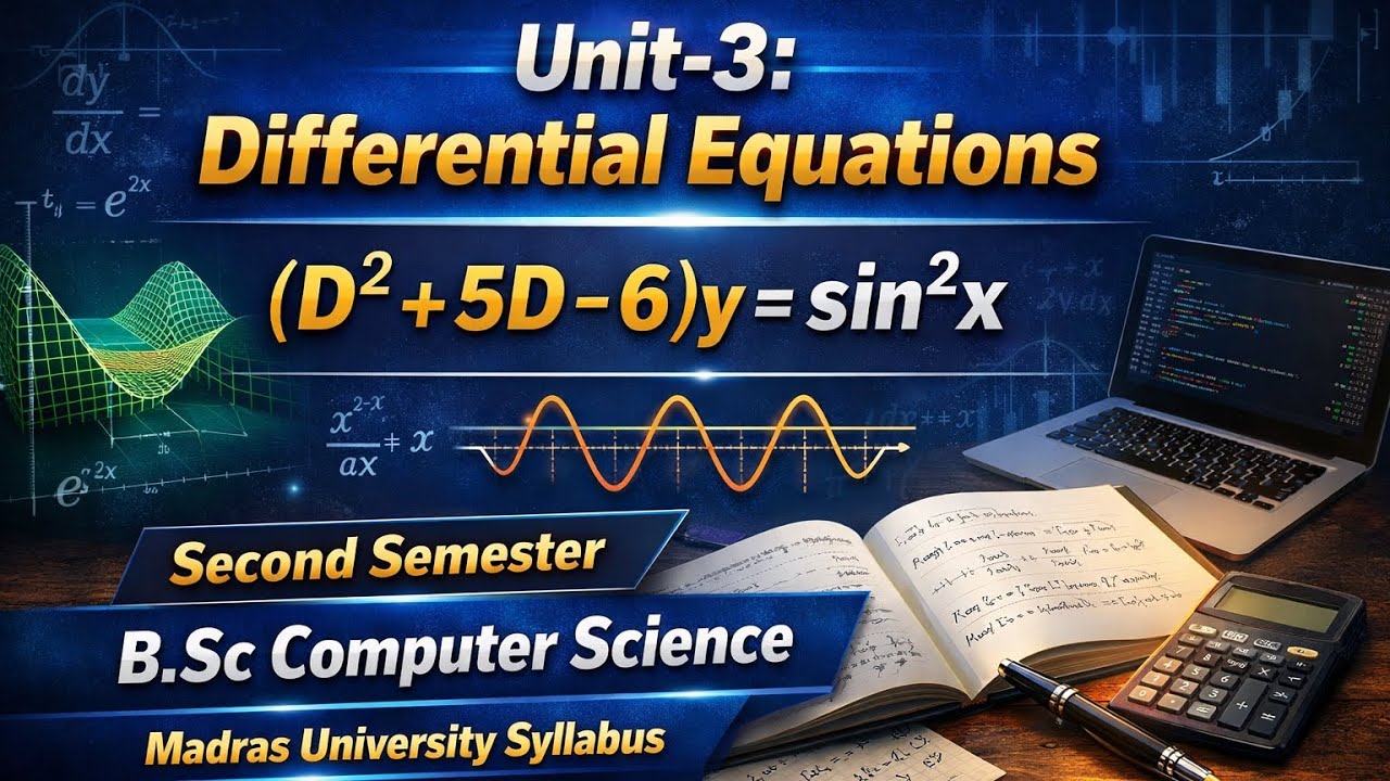 Unit-3 differential equations sums ✨✍️📚💯