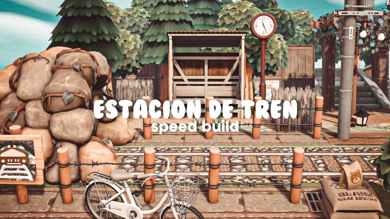 CREANDO UNA ESTACIÓN DE TREN EN Animal Crossing New Horizons | Speed Build