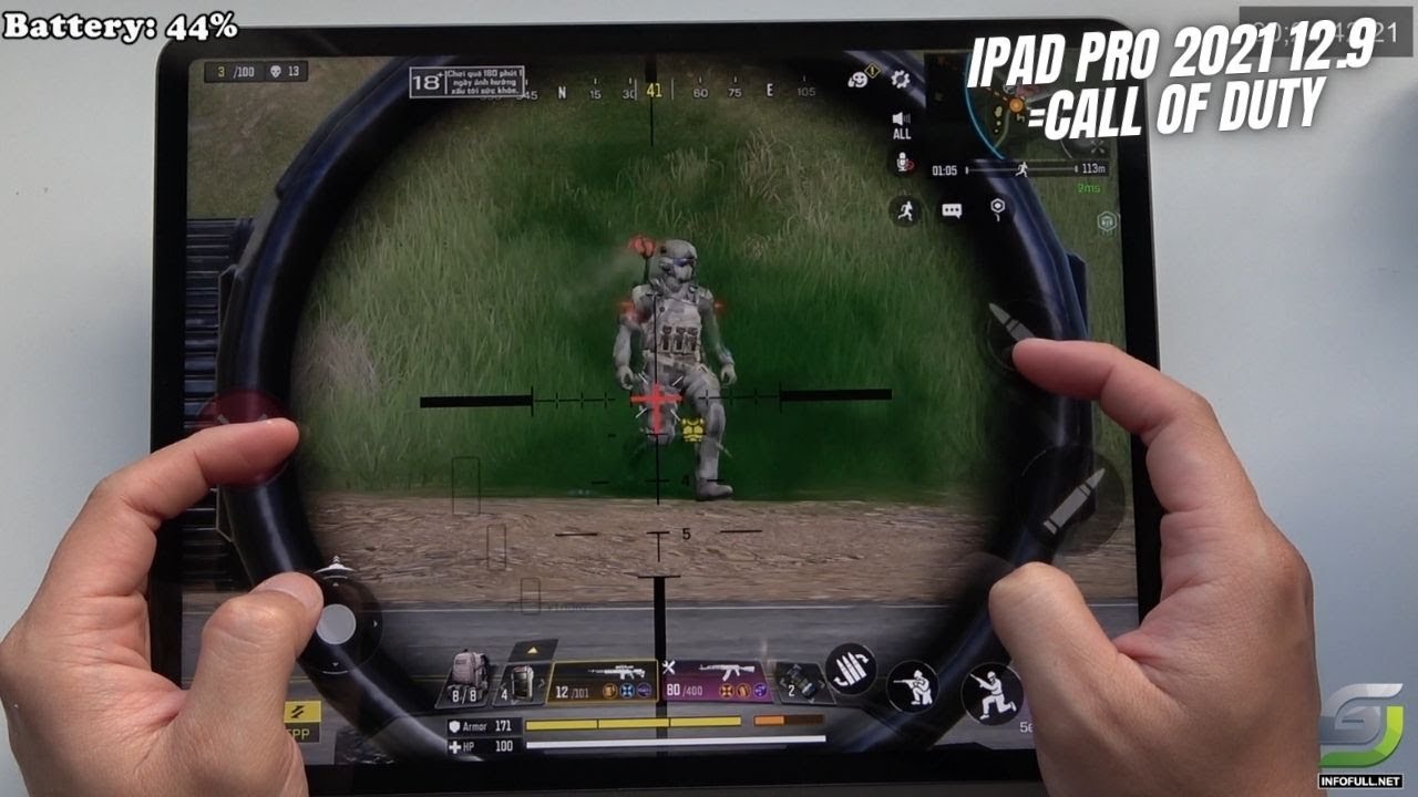 iPad Pro 2021 12.9 inch test game Call of Duty CODM 120FPS Apple M1