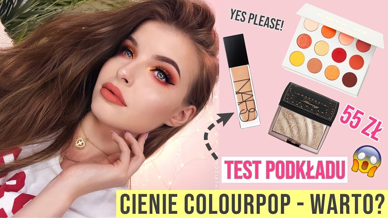 MAKIJAŻ W CIEPŁEJ TONACJI I TEST CIENI COLOURPOP ORAZ NARS NATURAL RADIANT FOUNDATION + ROZDANIE