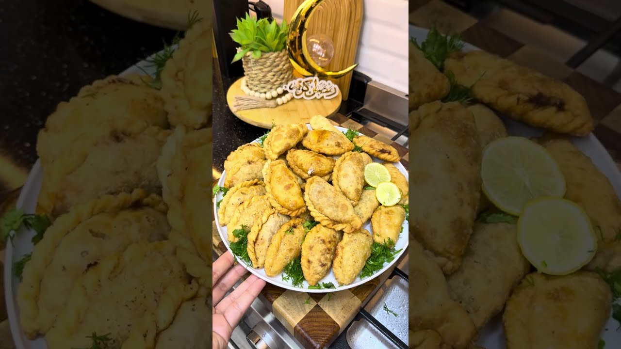 انجح عجينه للسمبوسة البف بحشوتين الذ من بعض مقرمشة ومش شاربه ولا نقطة زيت 👌🌙 