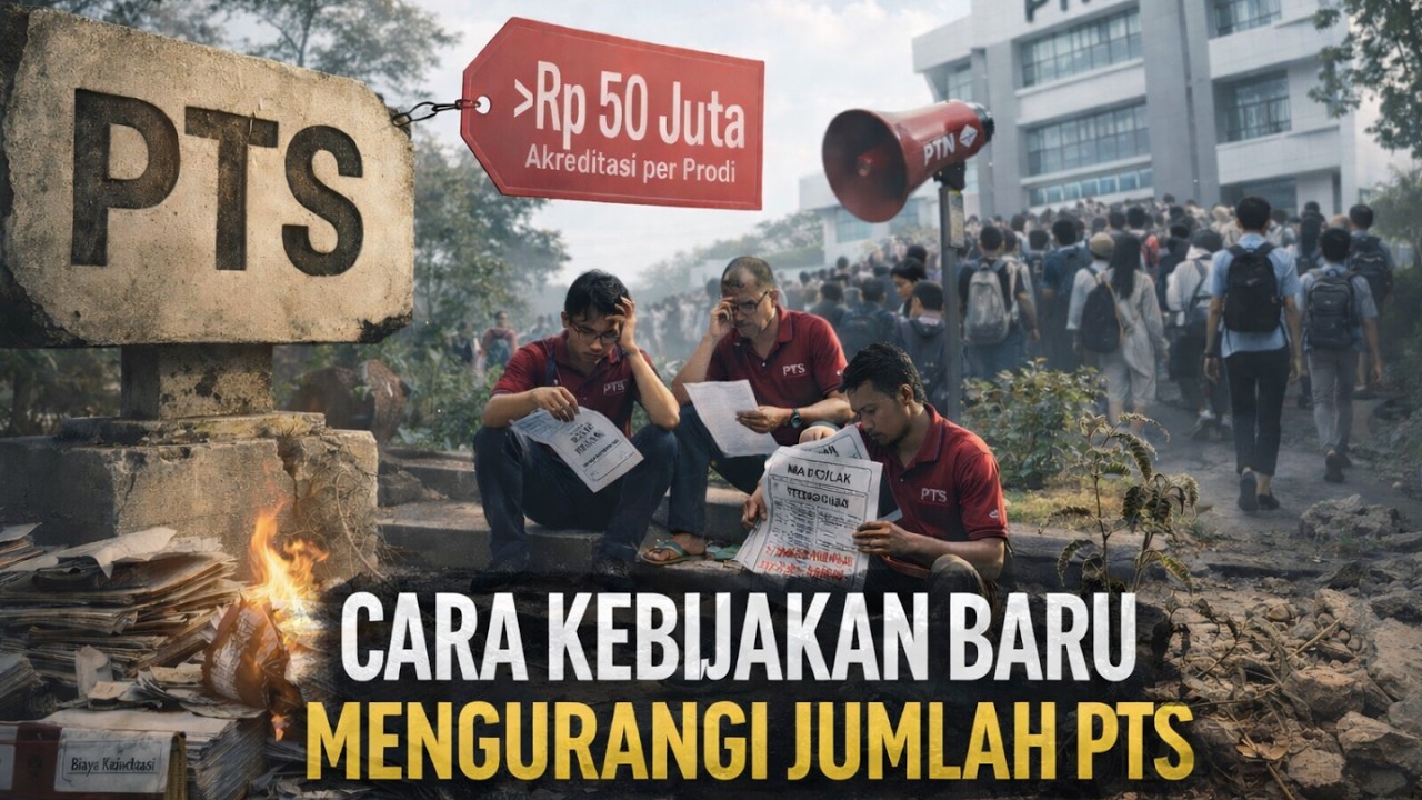 PAHAMI CARA PERMAINAN KEBIJAKAN BARU DALAM MENGURANGI JUMLAH PTS DI INDONESIA | MIMBAR INTELEK