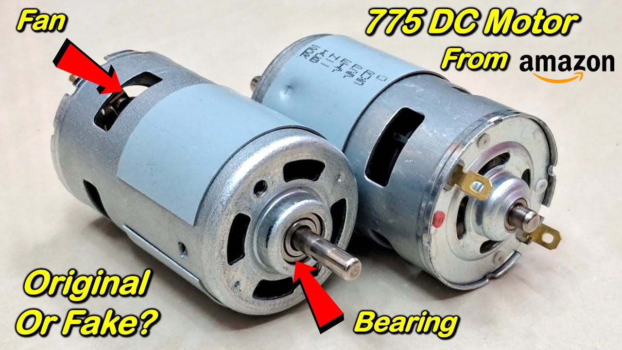 RS775 DC Motor From Amazon Original or Fake? - 775 DC Motor With Bearing and Fan - Gyan Unboxer TV