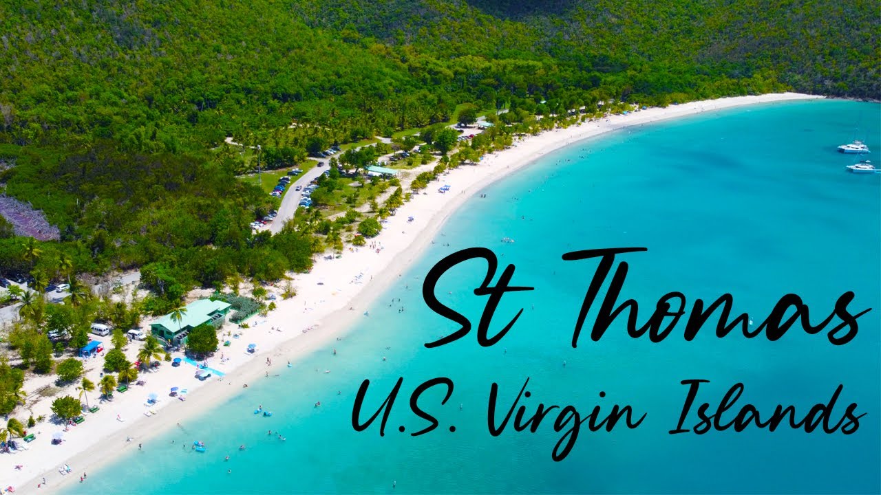 St. Thomas, U.S. Virgin Islands Drone shots - aerial yoga meditation - royalty free music