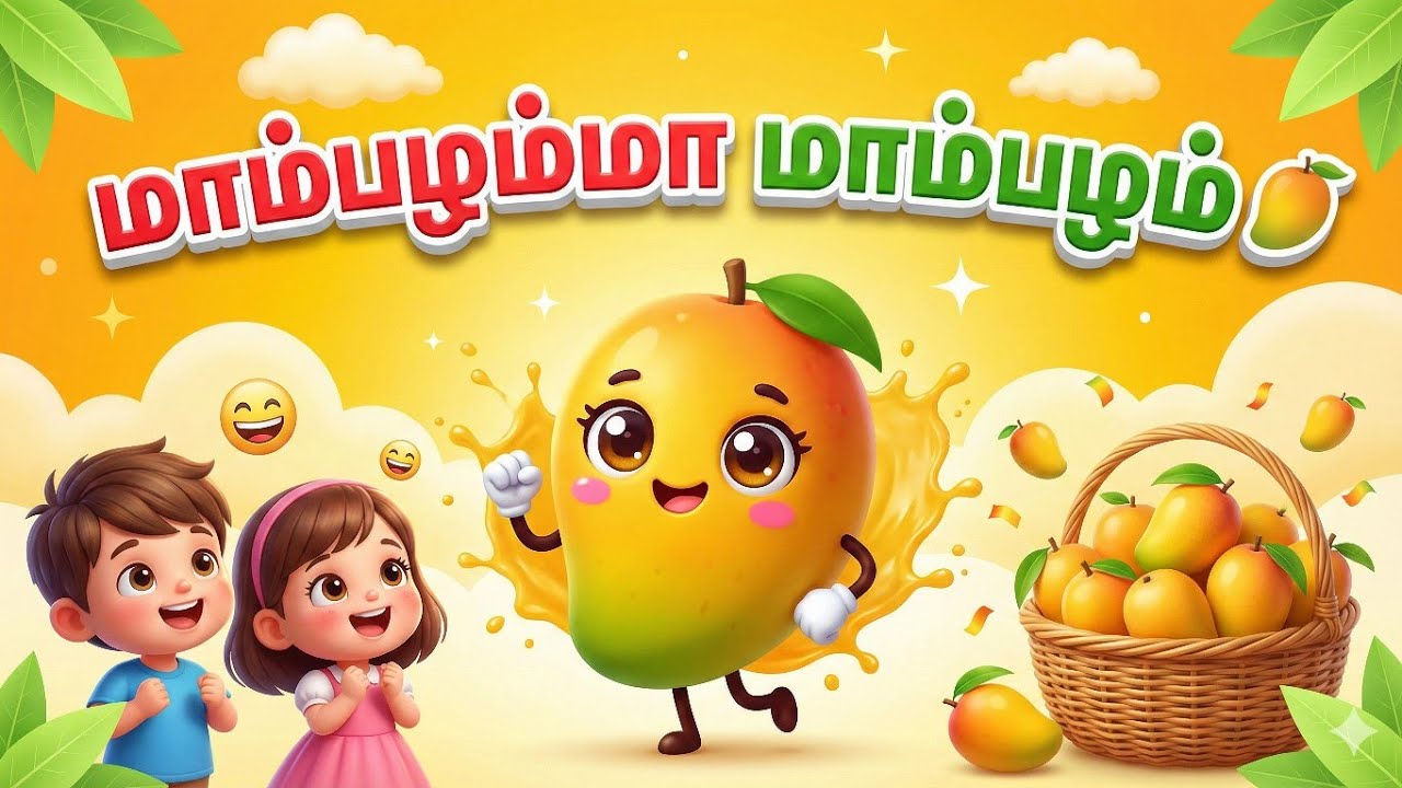 மாம்பழம்மா மாம்பழம் 🥭 | Cute Tamil Baby Rhymes | 3D Kids Song