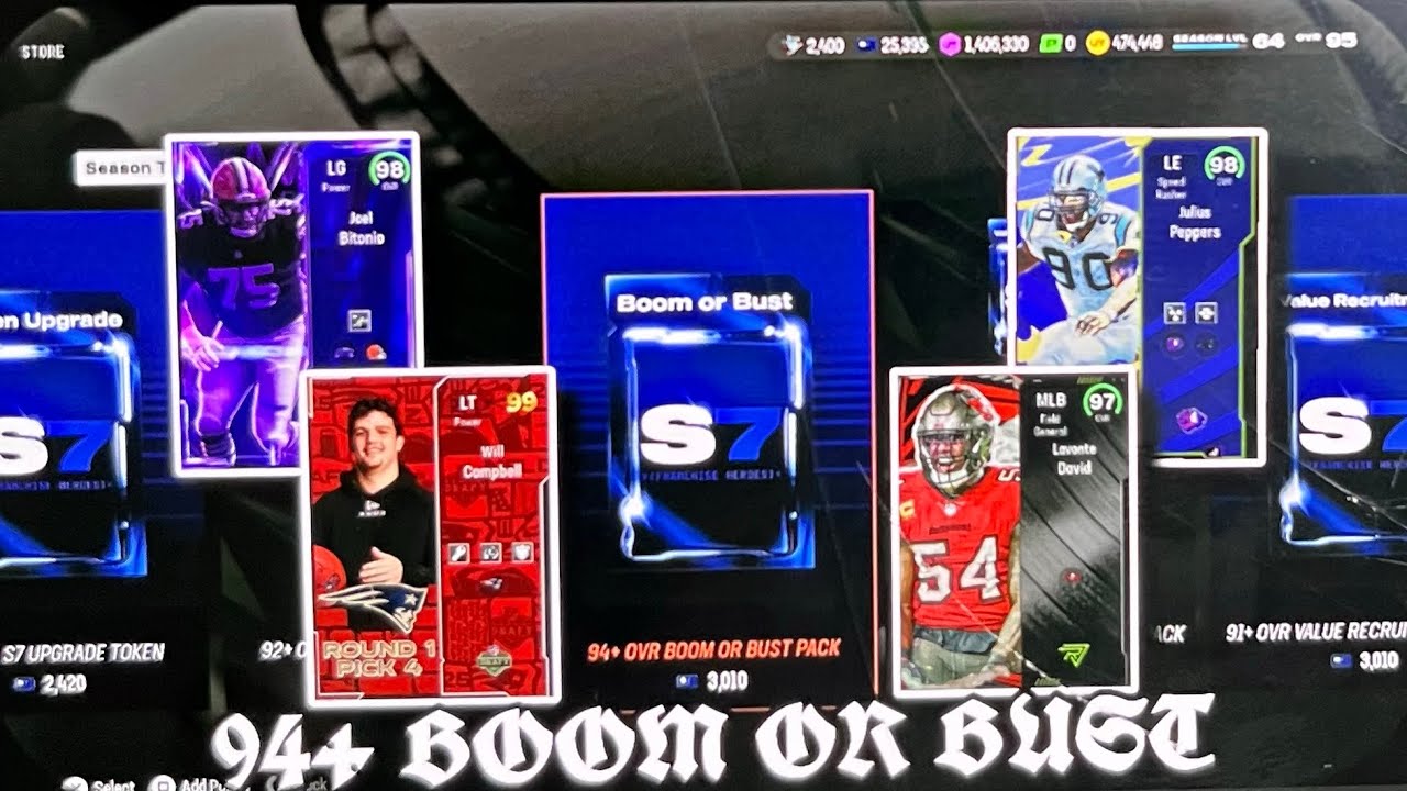 MADDEN25 ULTIMATE TEAM SEASON 7 94+ BOOM OR BUST PACKS ARE INSANE (no money spent)