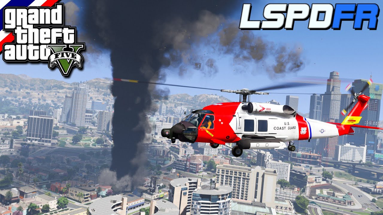GTA V - LSPDFR มาเป็นหน่วยกู้ภัยทางทะเลในเกม GTA V ขับเฮลิคอปเตอร์หนีพายุทอร์นาโดจนเครื่องบินตก #137