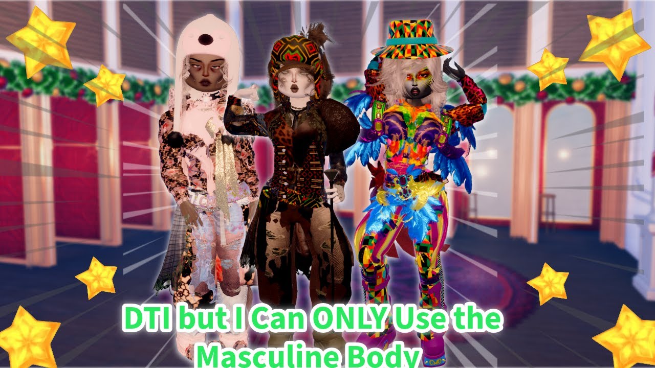 DTI but I Can ONLY Use the Masculine Body #dresstoimpress #dti #dresstoimpress #roblox