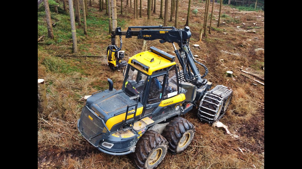 🌲 Ponsse Bear / H8 • *CabView* • Forstbetrieb Klute-Lenze • Harvester in Action • Ponsse Logging  🌲