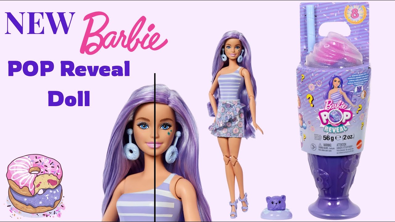 Barbie Pop Reveal Milkshake Series UNBOXING! 🍩 Donut Dreams Doll + 8 Surprises