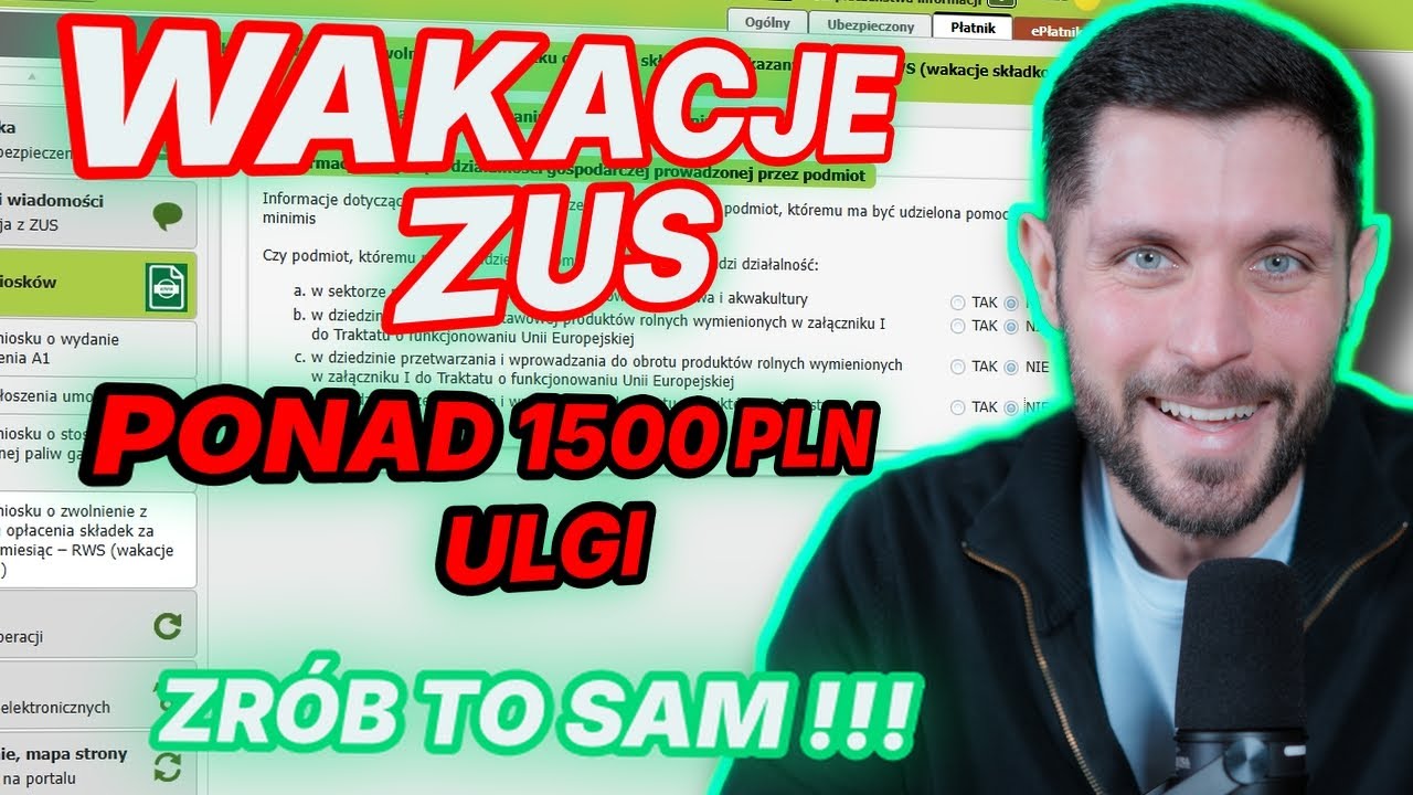 Wakacje składkowe ZUS - zł&oacute;ż wniosek samodzielnie!