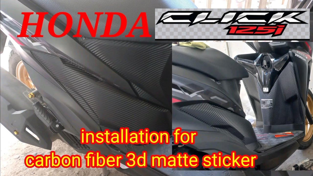 Honda Click125i Installation Carbon Fiber 3d sticker