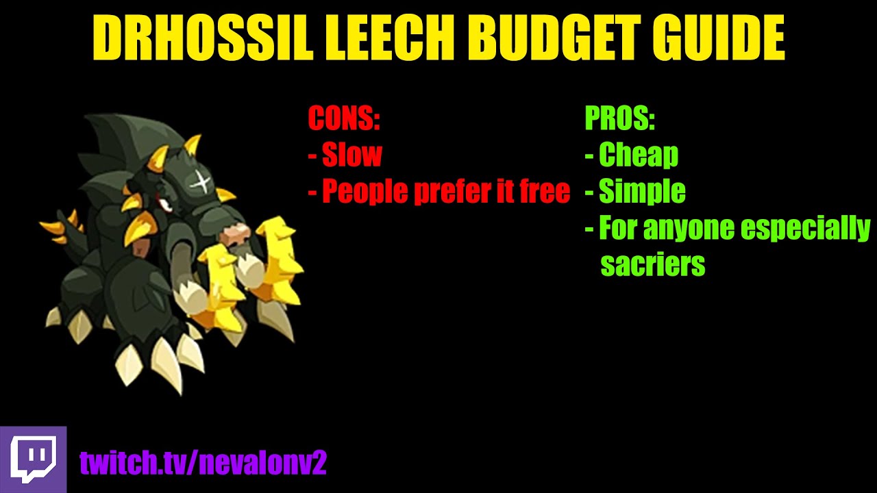 [DOFUS 2.71 GUIDE] DRHOSSIL/PHOSSILE LEECH (PL) GUIDE USING SACRIER. B8 (8 LOOT) EASY CHEAP EXP!