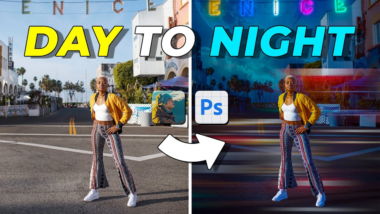 How to Transform Day to Night in Photoshop (Neon Surrealism)