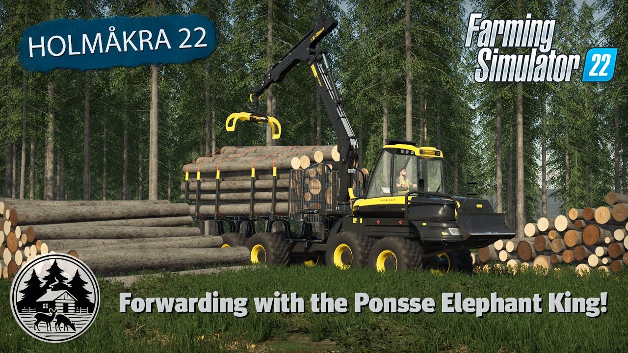 ЗАГОТОВКА И ТРАНСПОРТИРОВКА ДЕРЕВЬЕВ С ПОМОЩЬЮ PONSSE! | FS22 | Лесное хозяйство | Holmåkra 22 | ...