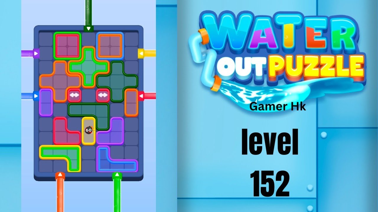 Water out puzzle level 152 hard level Walkthrough Solution 