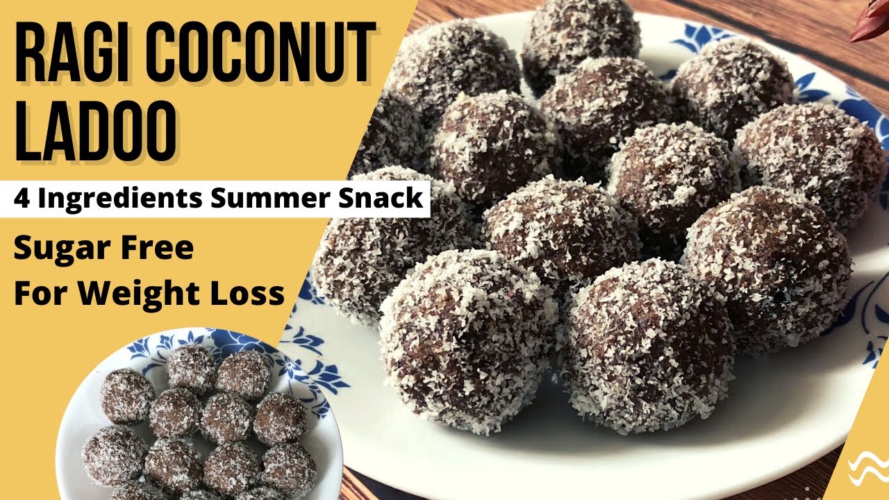 Ragi Coconut Ladoo Recipe | Healthy & Easy 4 Ingredients Summer Snack | Sugar Free | Weight Loss