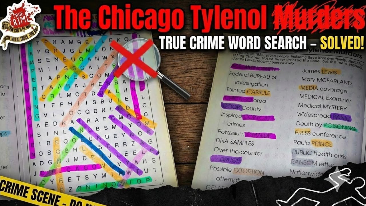 PART (1)True Crime Word Search: The Chicago Tylenol Murders (SOLVED!)