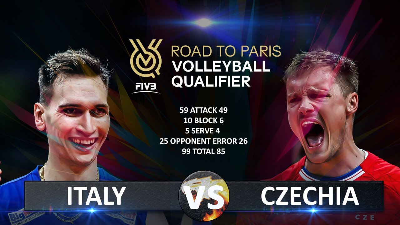 Italy vs Czech Republic | Volleyball Olympic QT 2023