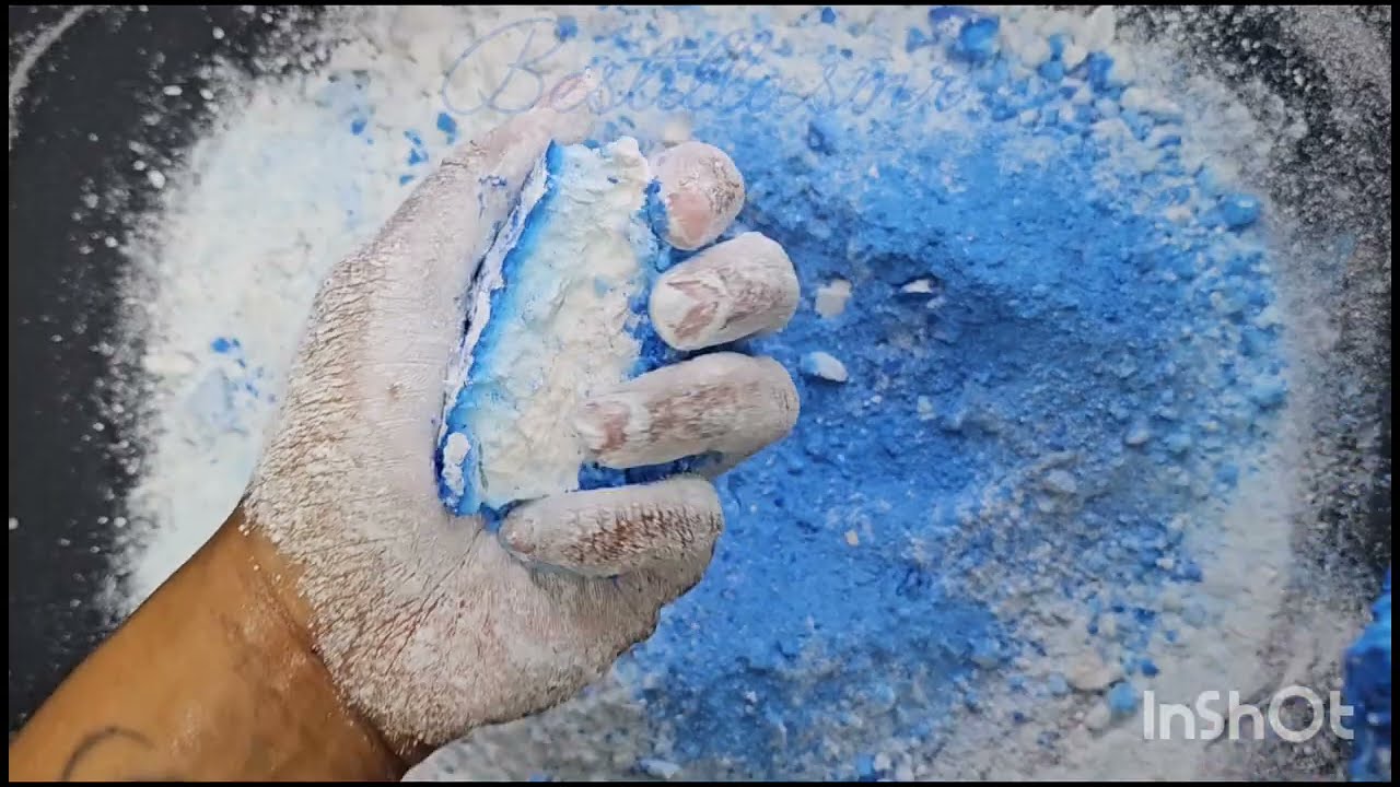 Baby blue crunchy and gritty gymchalk 