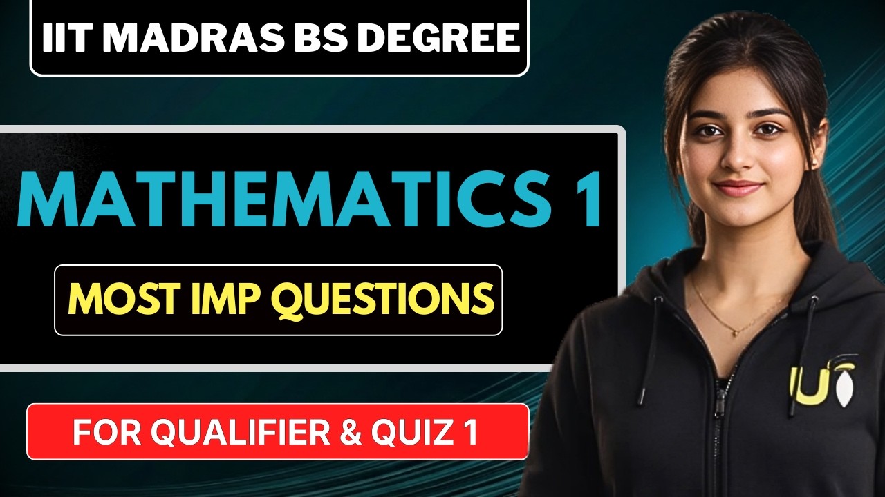 Mathematics 1 MOST IMPORTANT QUESTIONS  | All Qstns. Covered | Jan 2026 Qualifier / Quiz 1