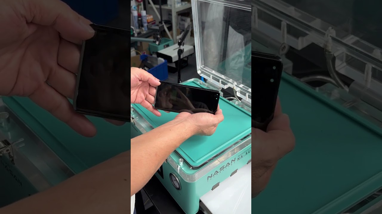 Curved screen laminate and remove bubble with Supa S #nasan