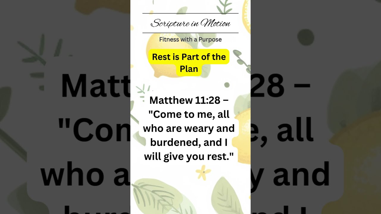 Rest is Part of the Plan #short, #matthew1128
