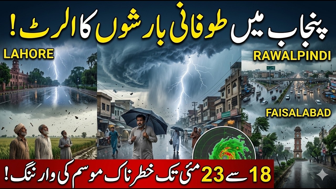 Dangerous Weather Alert in Punjab | Heavy Rain & Thunderstorm Warning Issued by PDMA