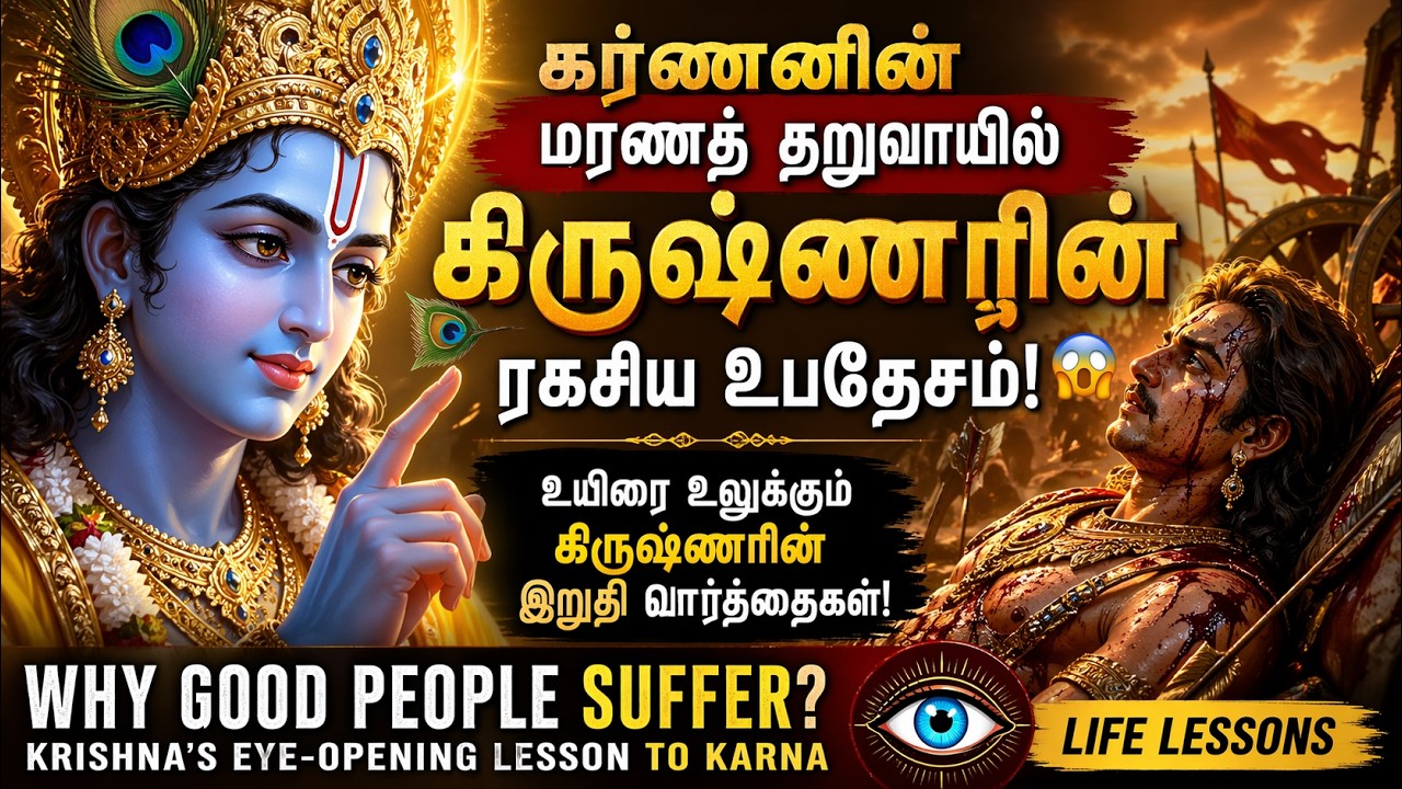 குருக்ஷேத்திரத்தில் கர்ணனுக்கு கிருஷ்ணரின் இறுதி உபதேசம் ⚔️ | Krishna’s Final Words to Karna 🔥