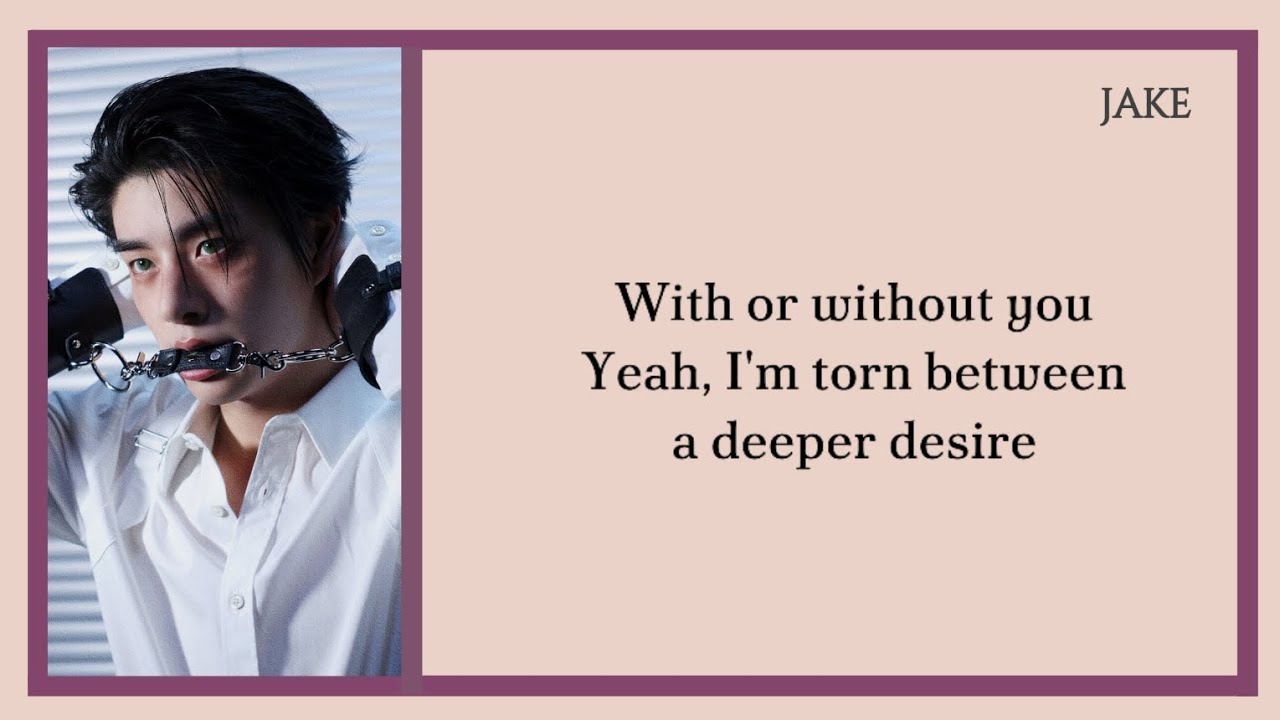 ENHYPEN Bad Desire (With or Without You) (English Ver.) - KARAOKE with lyrics easy