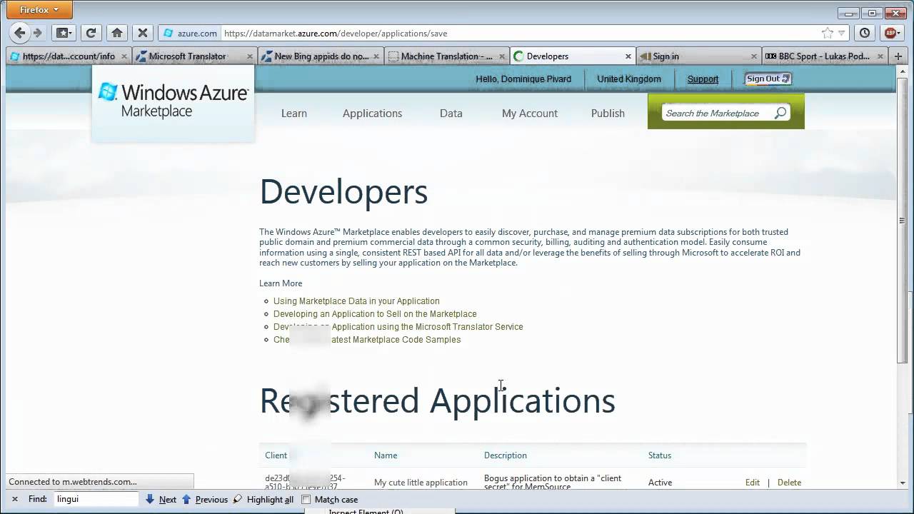 New Microsoft Translator API with "access tokens"