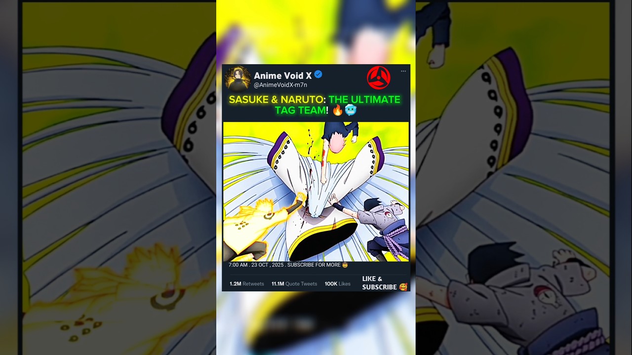 Sasuke & Naruto: The Ultimate Tag Team! 🔥🥶 #shorts #animeedit