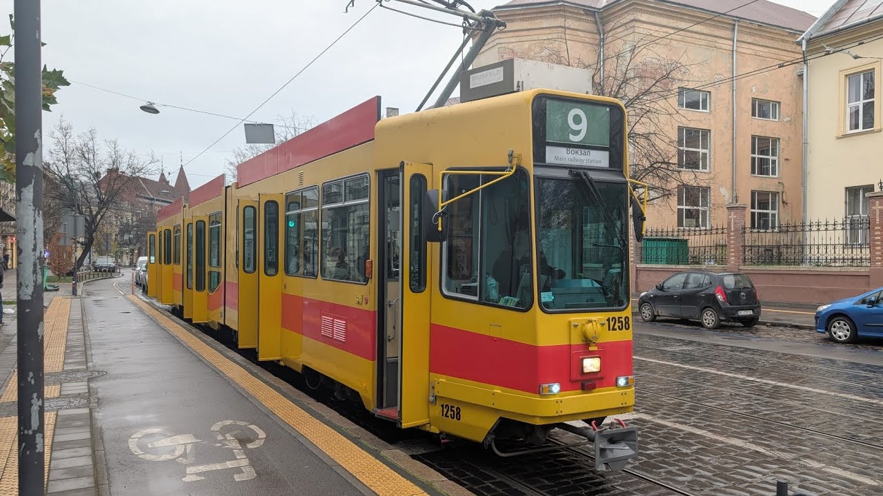 Trams in Lviv, Ukraine, November 2025
